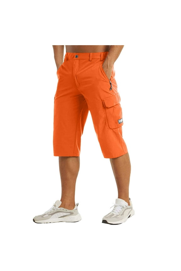 Men's Cargo Shorts Mens Casual Shorts Mens Athletic Shorts Cotton Sweat Shorts Men Chino Work Shorts Drawstring Elastic Waist Gym Shorts Women Summer Beach Shorts with Multi-Pockets