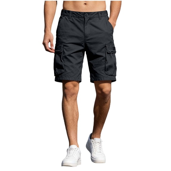 Men's Cargo Shorts Multi-Pocket Regular Fit Outdoor Work Shorts, Summer Quick Dry Performance Hiking Short Pants with Belt Loops