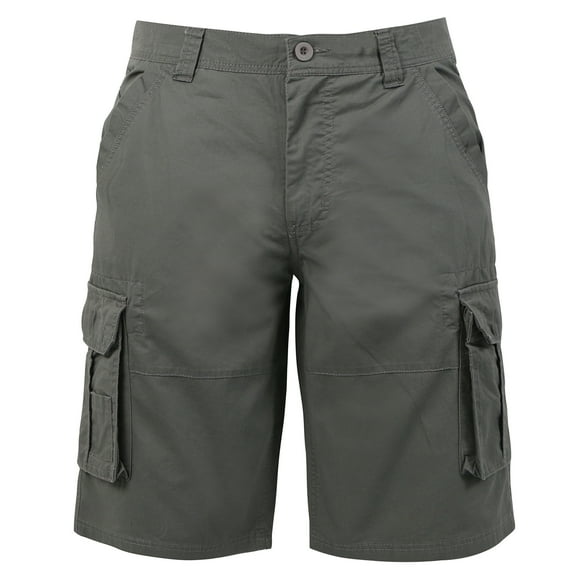 Coevals Club Men's Cargo Shorts Outdoor Multi-Pockets Relaxed Fit Cotton Solid Casual Shorts 01 Grey 34