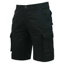 CAMERIARIO Men's Solid Color Pocket Short Cargo Pants, Size M-8XL, Big ...