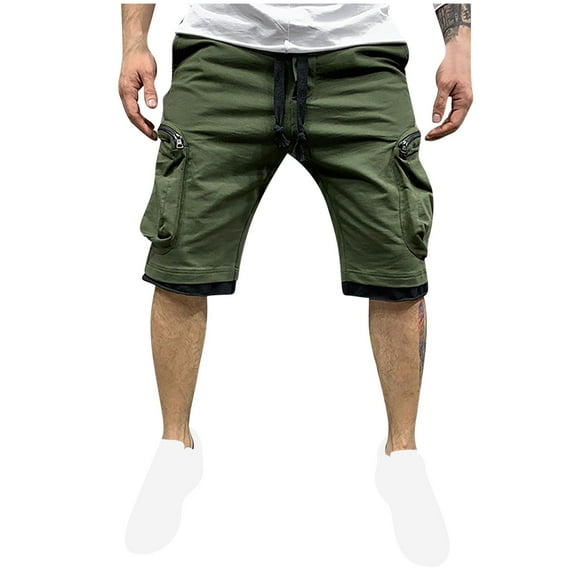 Men's Cargo Shorts Qiggri Men's Summer Fashionable Multi Pocket Design Loose Straight Work Shorts Summer Shorts For Men