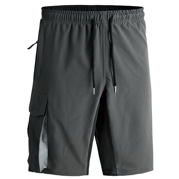 Men's Cargo Shorts Quick Dry Lightweight Outdoor Hiking Shorts Elastic Waist Drawstring Casual Summer Fishing Golf Active Bottoms with Multi-Pockets