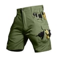 thumbnail image 1 of Men's Cargo Shorts Quick Dry Tactical Shorts with Multi Pockets for Outdoor Work Hiking Fishing Dark Green L, 1 of 5