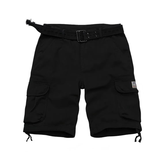 Men's Cotton Cargo Shorts, Relaxed Fit Camouflage Work Shorts with Multi-Pockets & Drawstring, Size 32-38