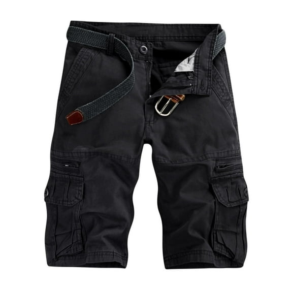 Men's Cargo Shorts Relaxed Fit, Cotton Twill Work Shorts, Outdoor Lightweight Casual Shorts for Men with Pockets(No Belts)