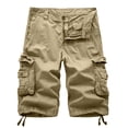 thumbnail image 1 of Men's Cargo Shorts Relaxed Fit Multi-Pocket Outdoor Cargo Shorts Cotton Khaki XL, 1 of 4