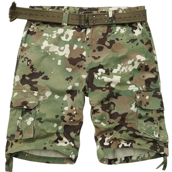 Men's Cargo Shorts Relaxed Fit Twill Casual Work Shorts with 8 Pockets, 11" Inseam