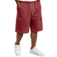 thumbnail image 1 of Men's Cargo Shorts Ripstop Fabric Side Pockets Loose Fit Classic Construction Work Casual Daily Wear Cargo Shorts,M, 1 of 7
