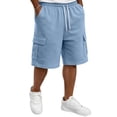 thumbnail image 1 of Men's Cargo Shorts Ripstop Fabric Side Pockets Loose Fit Classic Construction Work Casual Daily Wear Cargo Shorts,XL, 1 of 7