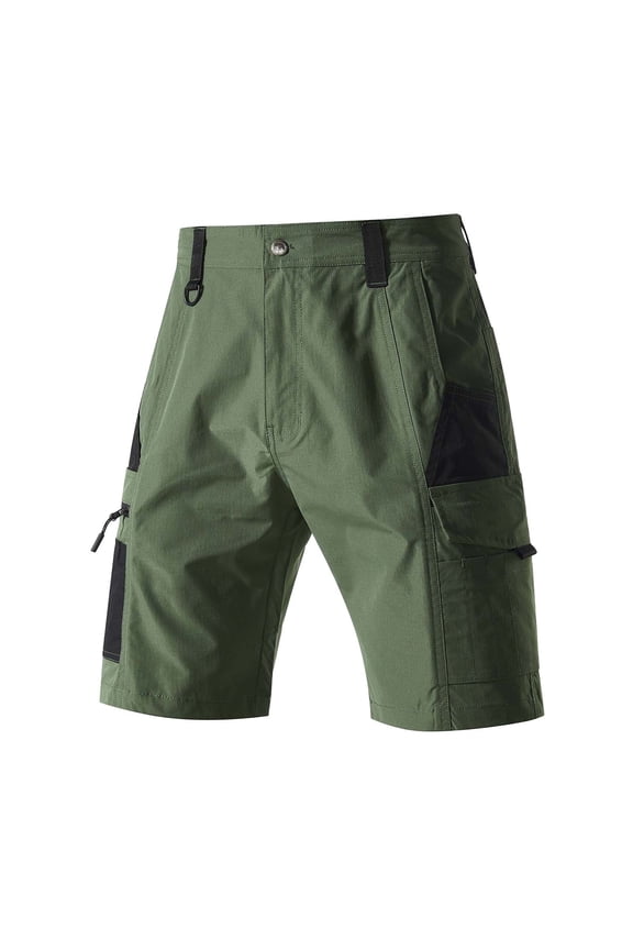 Men's Cargo Shorts Ripstop Tactical Workwear Outdoor Hiking Short Pants Regular Fit 10" Inseam with 8 Zipper Pockets, Quick Dry Work Techwear for Fishing Camping & Engineer