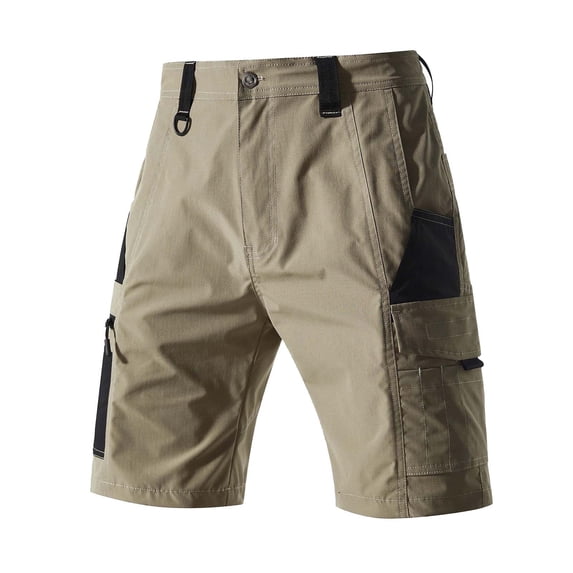 Men's Cargo Shorts Ripstop Tactical Workwear Outdoor Hiking Short Pants Regular Fit 10" Inseam with 8 Zipper Pockets, Quick Dry Work Techwear for Fishing Camping & Engineer