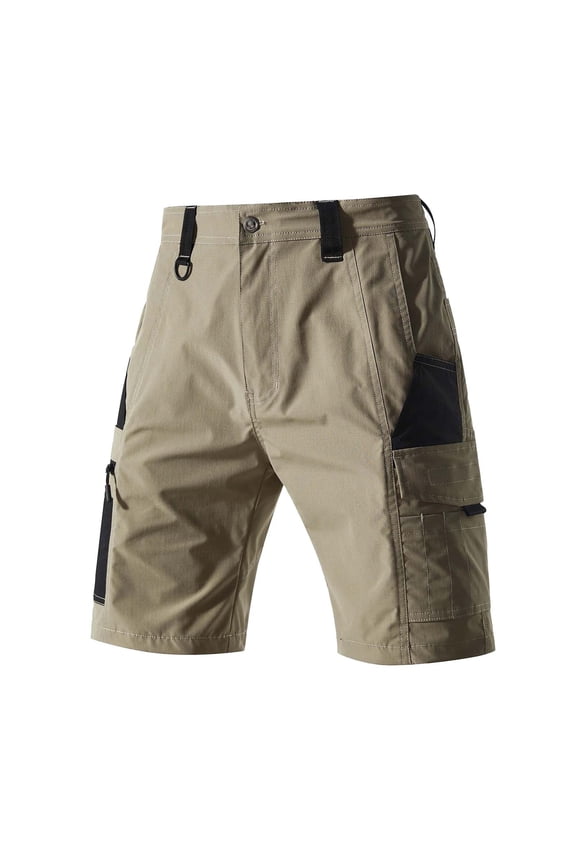 Men's Cargo Shorts Ripstop Tactical Workwear Outdoor Hiking Short Pants Regular Fit 10" Inseam with 8 Zipper Pockets, Quick Dry Work Techwear for Fishing Camping & Engineer