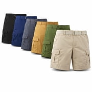 Isaac the Taylor Men’s Cargo Shorts Stretch Lightweight Cotton Twill Multi Pockets Belted Short (Pack of 1)