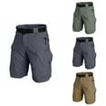 thumbnail image 1 of Men's Cargo Shorts, Waterproof Tactical Hiking Fishing Utility Pants, Lightweight Quick-Dry Breathable Non-Stretch Fabric with Hook & Loop Closure, 1 of 8