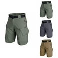thumbnail image 1 of Men's Cargo Shorts, Waterproof Tactical Hiking Fishing Utility Pants, Lightweight Quick-Dry Breathable Non-Stretch Fabric with Hook & Loop Closure, 1 of 3