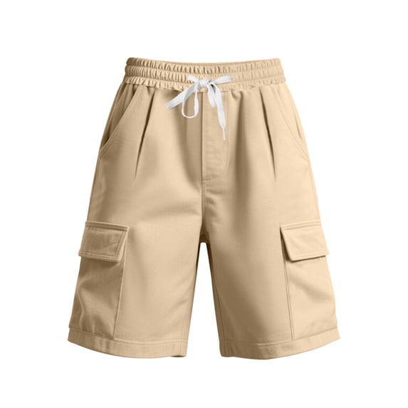 Men's Cargo Sweat Shorts 9" Inseam Quick Dry Athletic Short Pants, Above Knee Length Summer Outdoor Bottoms with 5 Pockets, Regular Fit Performance for Hiking