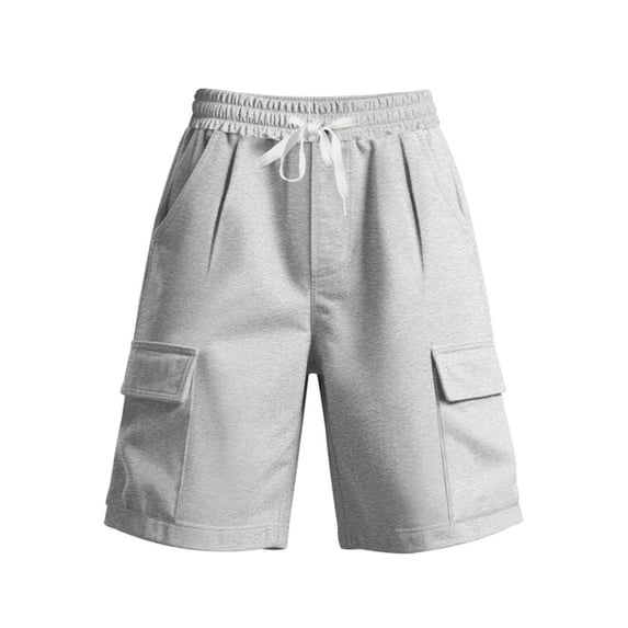 Men's Cargo Sweat Shorts 9" Inseam Quick Dry Athletic Short Pants, Above Knee Length Summer Outdoor Bottoms with 5 Pockets, Regular Fit Performance for Hiking