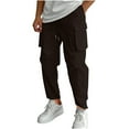thumbnail image 1 of Men's Cargo Sweatpants Casual Tapered Joggers Multic-Pockets Jogging Hiking Running Athletic Pants for Men Loose Fit, 1 of 6