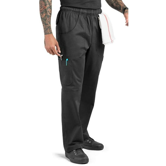 Men's Cargo Utility Chef Pant (Black, XS)