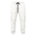 thumbnail image 1 of Men's Cargo Work Pants Baggy Elastic Waist Drawstring Casual Fall Outfits, 1 of 6