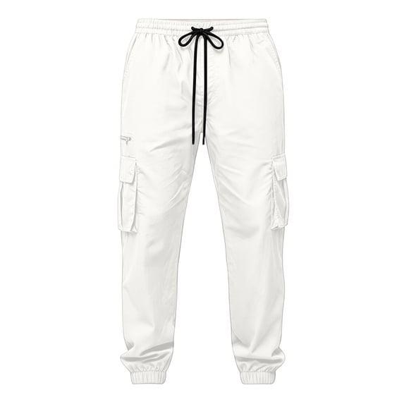 Men's Cargo Work Pants Baggy Elastic Waist Drawstring Casual Fall Outfits