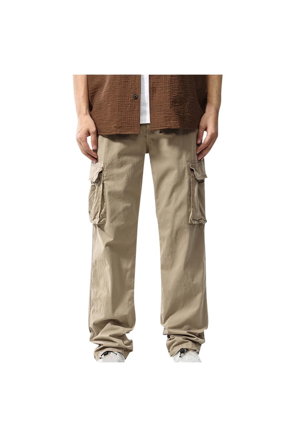Men's Cargo Work Pants Outdoor Fishing Military Trousers Comfy Uniform Chinos Pants with Mutli Pockets