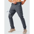 thumbnail image 1 of Men's Cargo Work Pants Stretch Lightweight Tactical Pants 31" Water Resistant Hiking Ripstop Pants with Multi Pockets Outdoor Apparel grey 32, 1 of 7