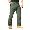 thumbnail image 1 of Men's Cargo Work Trousers With Multiple Pockets Outdoor Hiking Adventure Utility Pants For Casual Daily Wear Pants Loose Fit Straight Legs Beach Trousers, 1 of 3