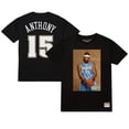 thumbnail image 1 of Men's Carmelo Anthony Black Denver Nuggets Rookie Photo Name & Number T-Shirt, 1 of 3