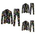 thumbnail image 1 of Men's Carnival 3D Digital Printed Suit Set Mardi Gras Blazer Slim Long Sleeve Button Down Holiday Sport Coat Light Business Suit Jacket Trousers Set 2026, 1 of 7
