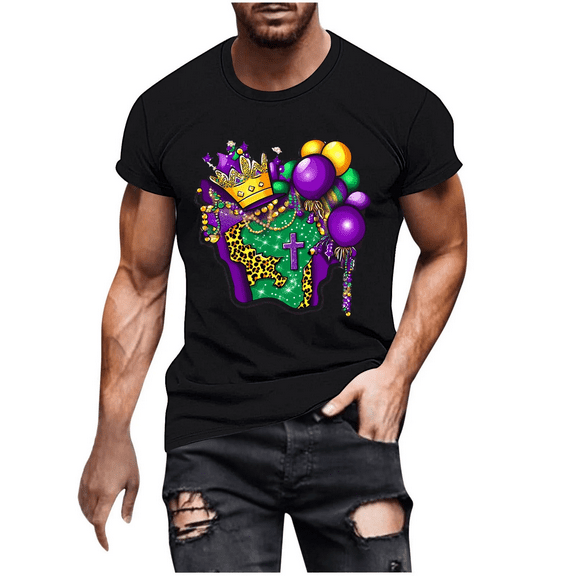 Men’s Carnival T-Shirt – Fun Mardi Gras Party Wear