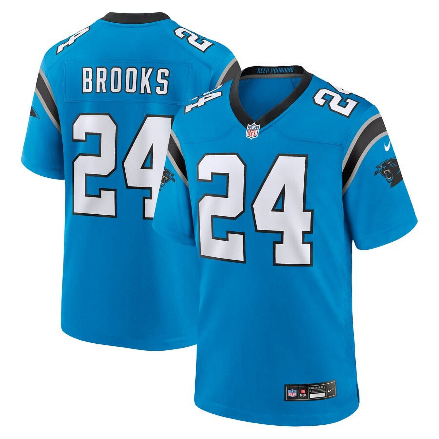 Men's Carolina_Panthers Jonathon Brooks Blue 2024 NFL Draft Alternate