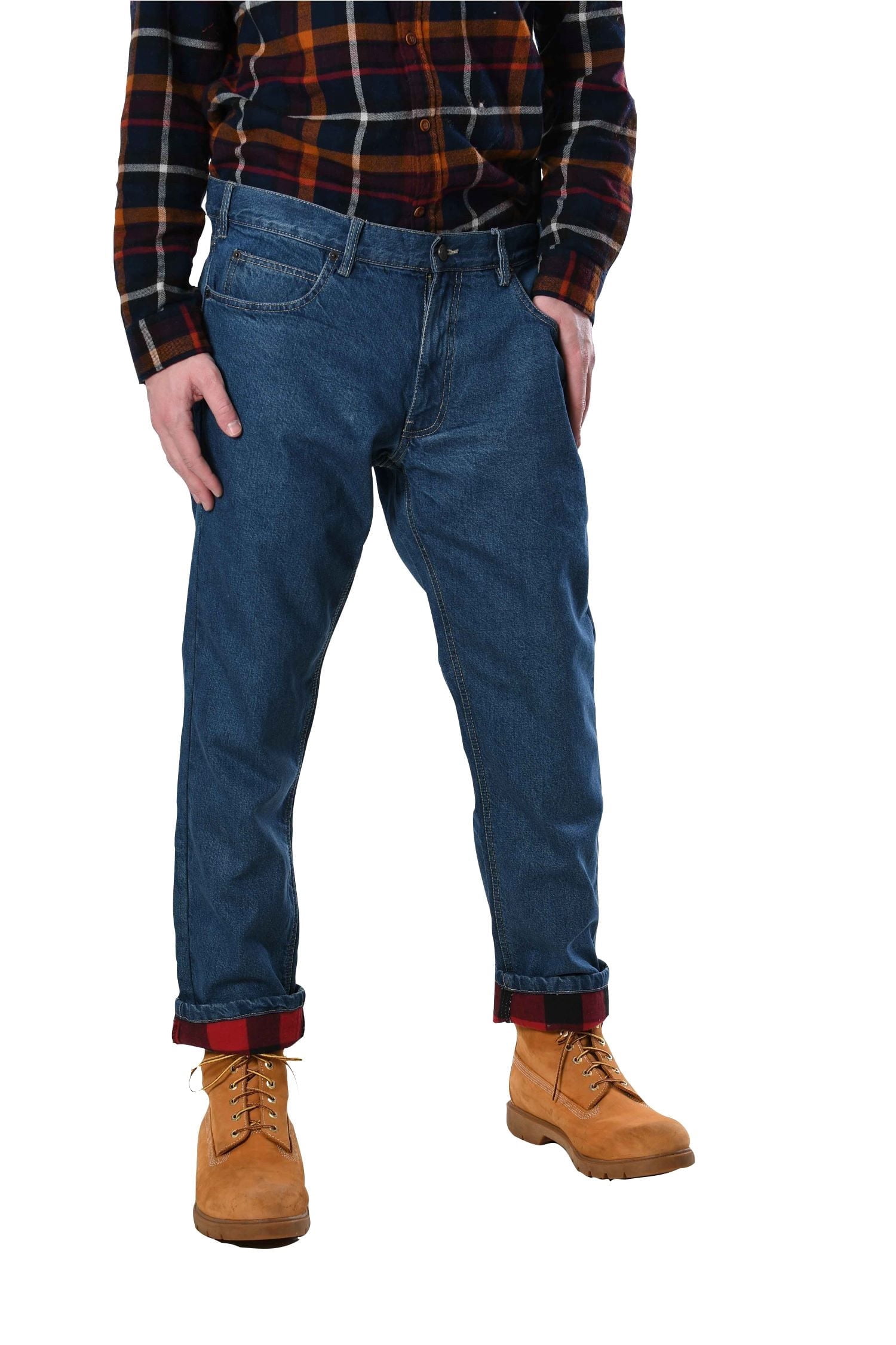 Men's Outdoor Work Carpenter Style Flannel Lined Relaxed Fit Jeans ...