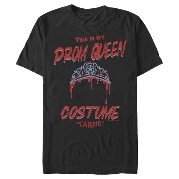 Men's Carrie Prom Queen Costume  Graphic Tee Black Medium