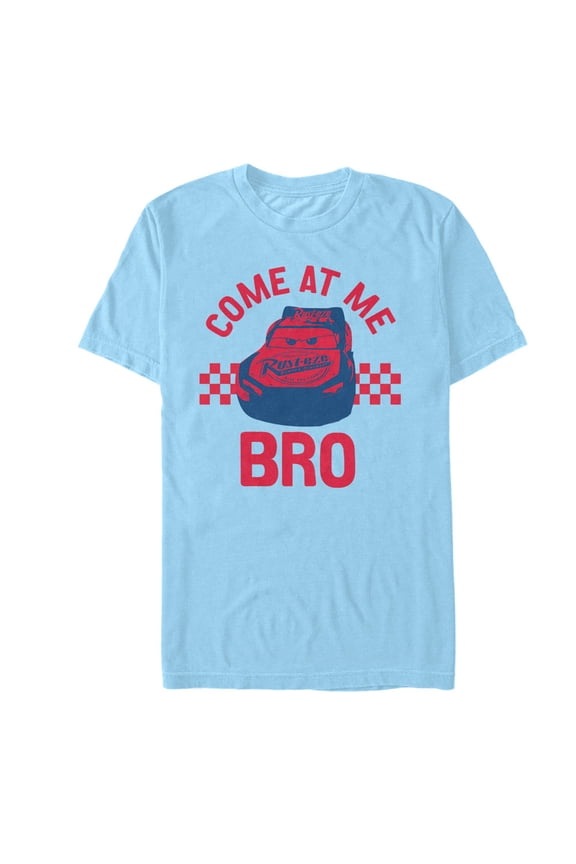 Men's Cars Come at Me Bro Graphic Tee Light Blue Medium
