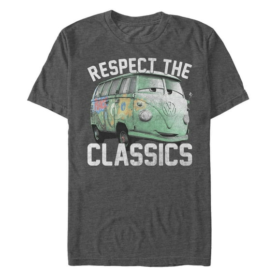 Men's Cars Fillmore Respect the Classics Van Graphic Tee Charcoal Heather Large Tall