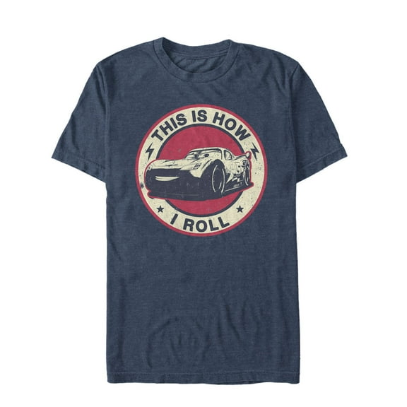 Men's Cars How I Roll  Graphic Tee Navy Blue Heather 4X Large