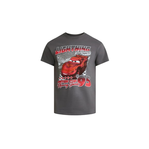Men's Cars Lightning McQueen Gray Graphic T-Shirt - XL