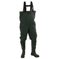 thumbnail image 1 of Frogg Toggs Men’s Cascades 2-Ply Bootfoot Chest Waders, Waterproof Waders for Fishing with Felt Outsole, Green, Size 09, 1 of 7