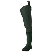 Frogg Toggs Cascades Bootfoot Hip Waders for Men, 2-Ply Poly/Rubber Waders for Fishing with Steel Shank, Felt, Green, Size 13