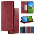 thumbnail image 1 of Men's Case for Google Pixel 7 Pro Wallet with Card Holder [RFID Blocking],Google Pixel 7 Pro Luxury Retro High Quality Leather Magnetic Flip Kickstand Shockproof Business Style Case,Winered, 1 of 8