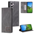 thumbnail image 1 of Men's Case for Samsung Galaxy S21 Wallet with Card Holder [RFID Blocking],Samsung Galaxy S21 Luxury Retro High Quality Leather Magnetic Flip Kickstand Shockproof Business Style Case,Grey, 1 of 9