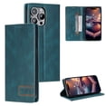 thumbnail image 1 of Men's Case for iPhone 13 Pro Max Wallet with Card Holder [RFID Blocking],iPhone 13 Pro Max Luxury Retro High Quality Leather Magnetic Flip Kickstand Shockproof Business Style Case,Green, 1 of 14