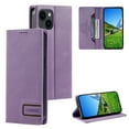 thumbnail image 1 of Men's Case for iPhone 15 Wallet with Card Holder [RFID Blocking],iPhone 15 Luxury Retro High Quality Leather Magnetic Flip Kickstand Shockproof Business Style Case,Purple, 1 of 9