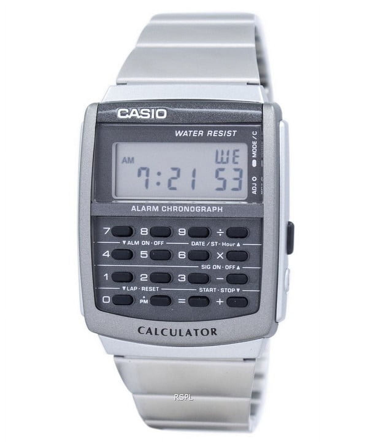 Casio calculator watch silver online