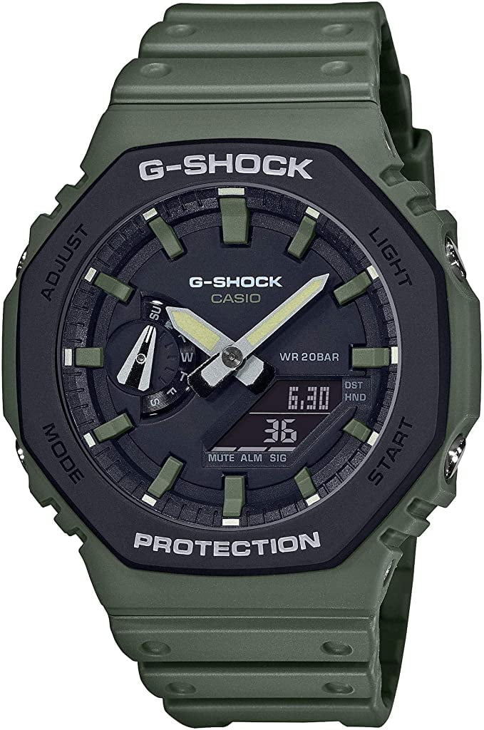 Casio Men s G Shock GM6900 Series Digital Carbon Core Guard Watch with Army Green Resin Strap Walmart