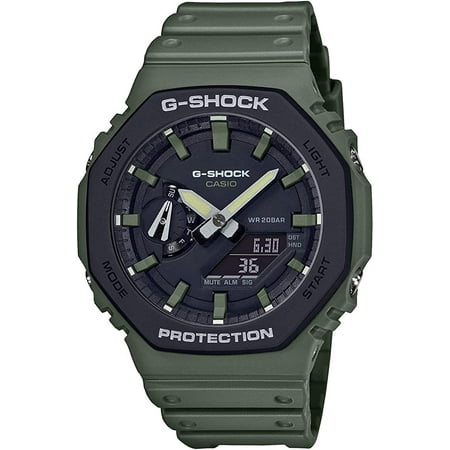 Casio G-Shock GA2110SU-3A Analog-Digital Carbon Core Guard Army Green Resin Strap Watch Men's