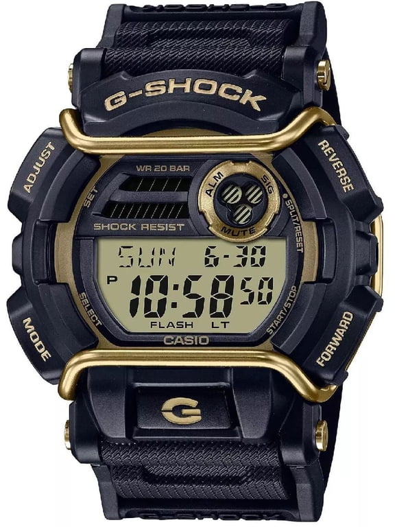 Men's Casio G-Shock Black/Gold Digital Watch GD400GB-1B2