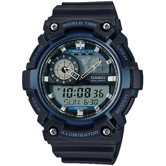 Men's Casio World Time Analog Digital Sports Watch AEQ200W-2A