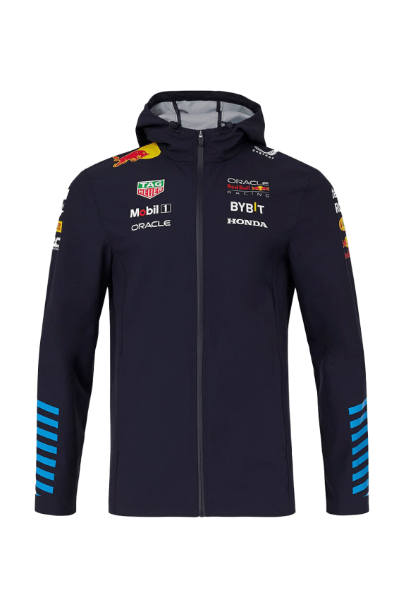 Men's Castore Navy Red Bull Racing 2024 Team Water Resistant Full-Zip Jacket